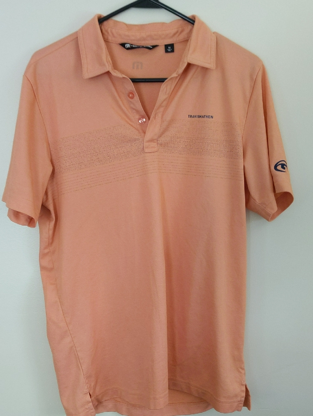 Travis Mathew Men's Polo - Peach Orange Tone